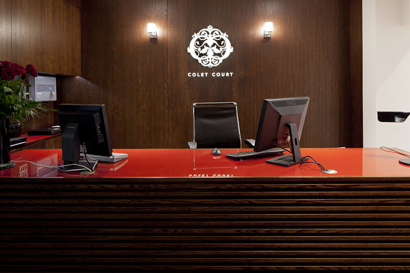 Colet Court Reception Desk