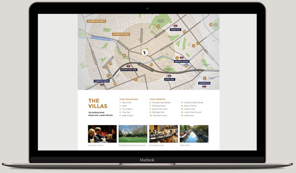 The Villas Website Design and Build, Location Page